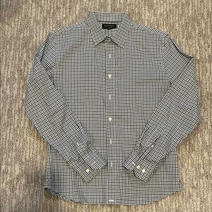 Banana Republic Black and White Gingham Men's Shirt size M untucked style